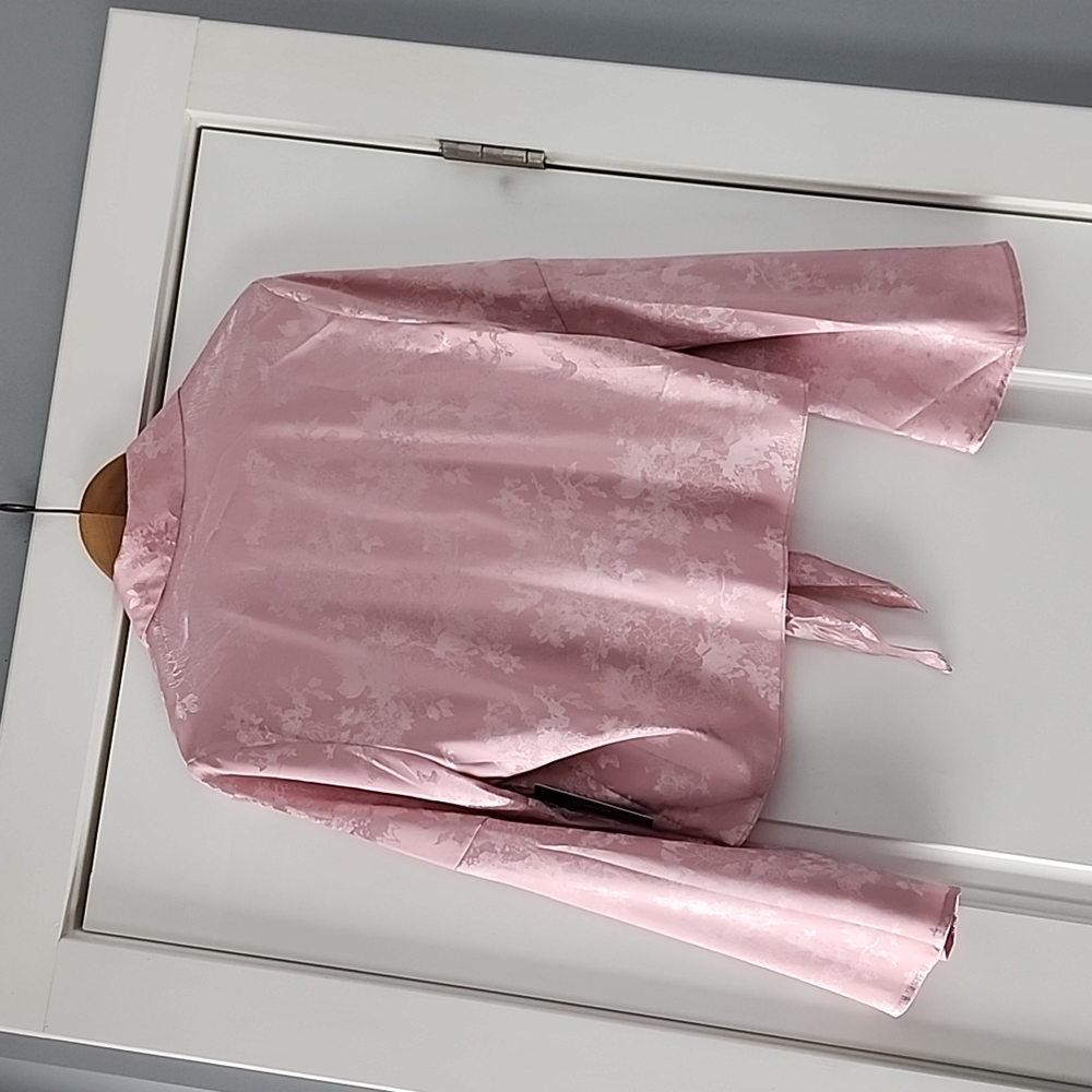 NWT...Lulus pink floral printed boho tie front blouse! - Picture 8 of 12